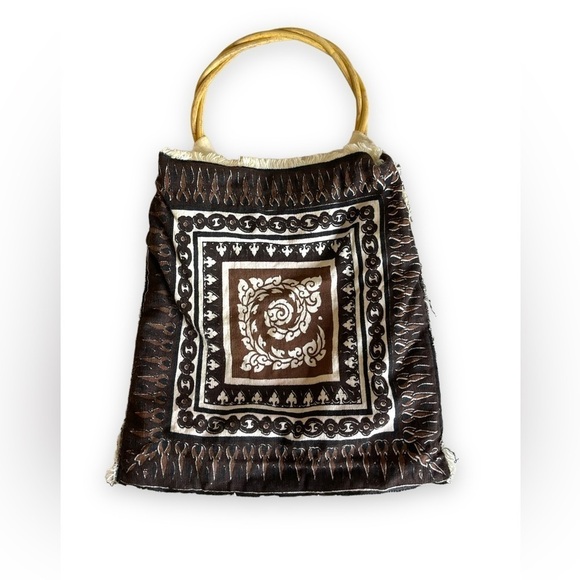 Handmade Double-sided Handbag with Bohemian Graphic - Picture 2 of 10